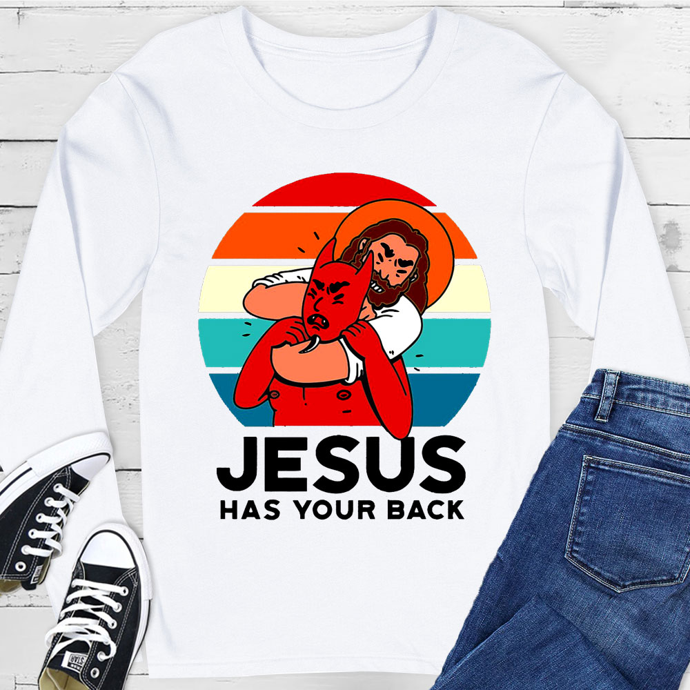 Jesus Has Your Back Long Sleeve Tee