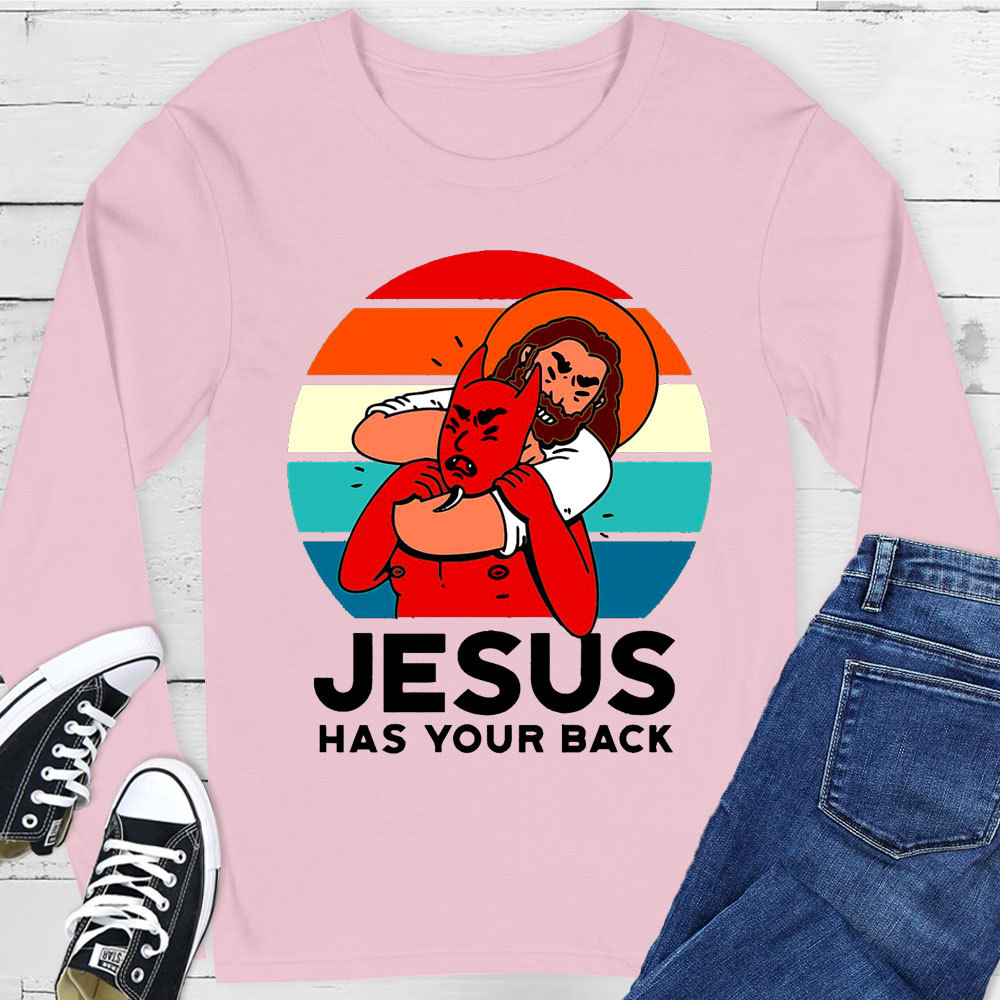 Jesus Has Your Back Long Sleeve Tee