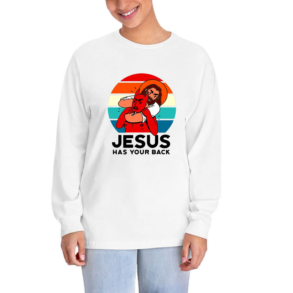 Jesus Has Your Back Long Sleeve Tee
