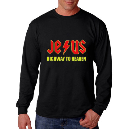 Jesus Highway To Heaven Long Sleeve T-Shirt