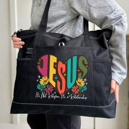 Jesus It's Not Religion It's a Relationship Tote Bag