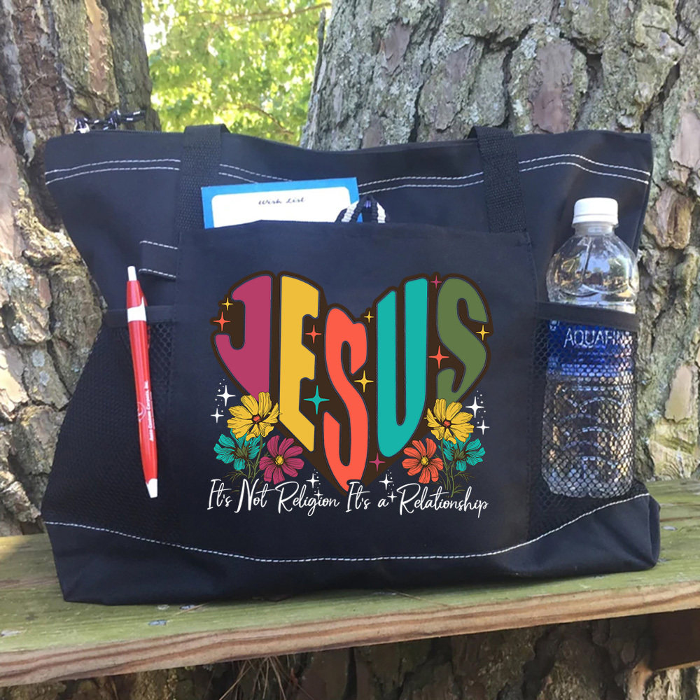 Jesus It's Not Religion It's a Relationship Tote Bag
