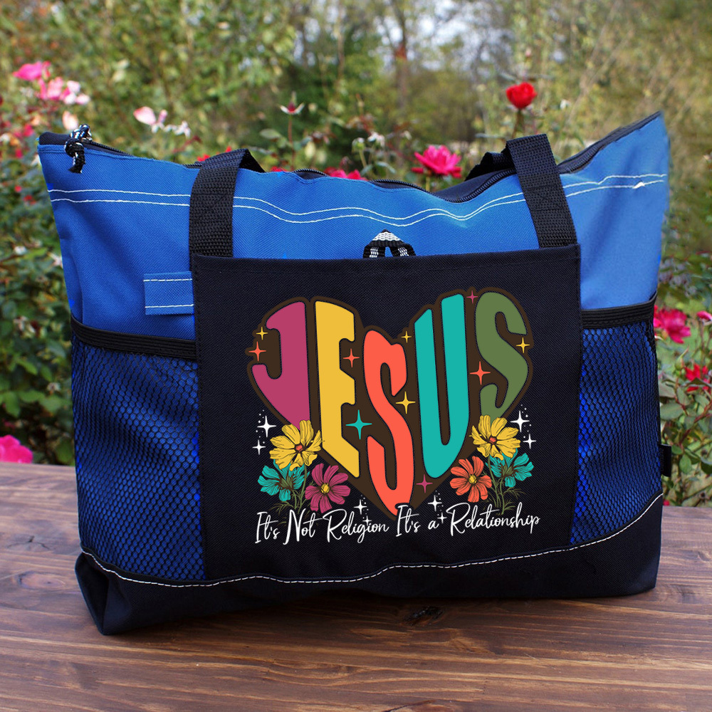 Jesus It's Not Religion It's a Relationship Tote Bag