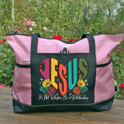 Jesus It's Not Religion It's a Relationship Tote Bag