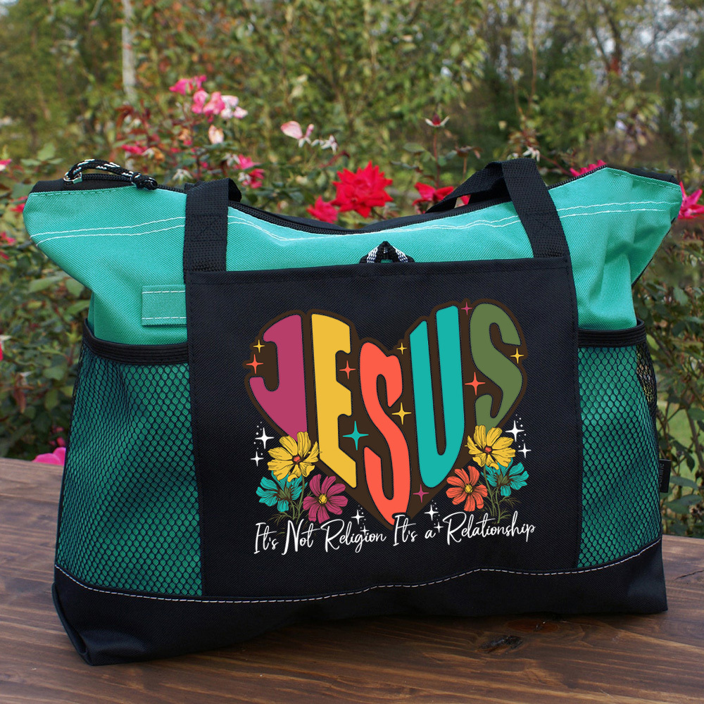 Jesus It's Not Religion It's a Relationship Tote Bag