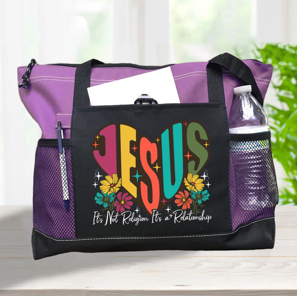 Jesus It's Not Religion It's a Relationship Tote Bag