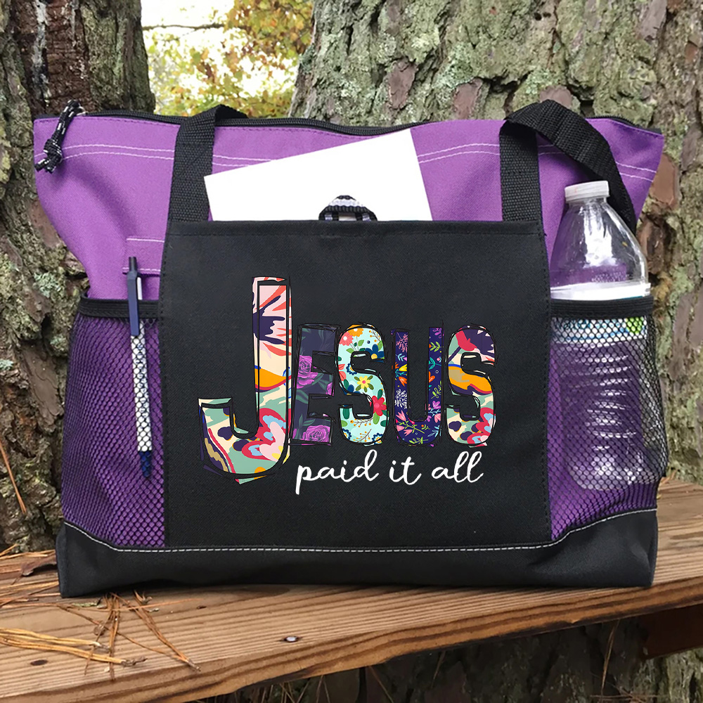 Jesus Paid It All Tote Bag