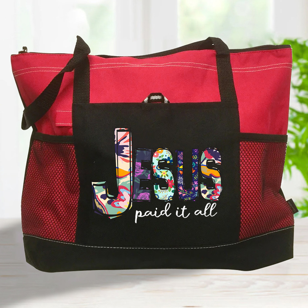 Jesus Paid It All Tote Bag