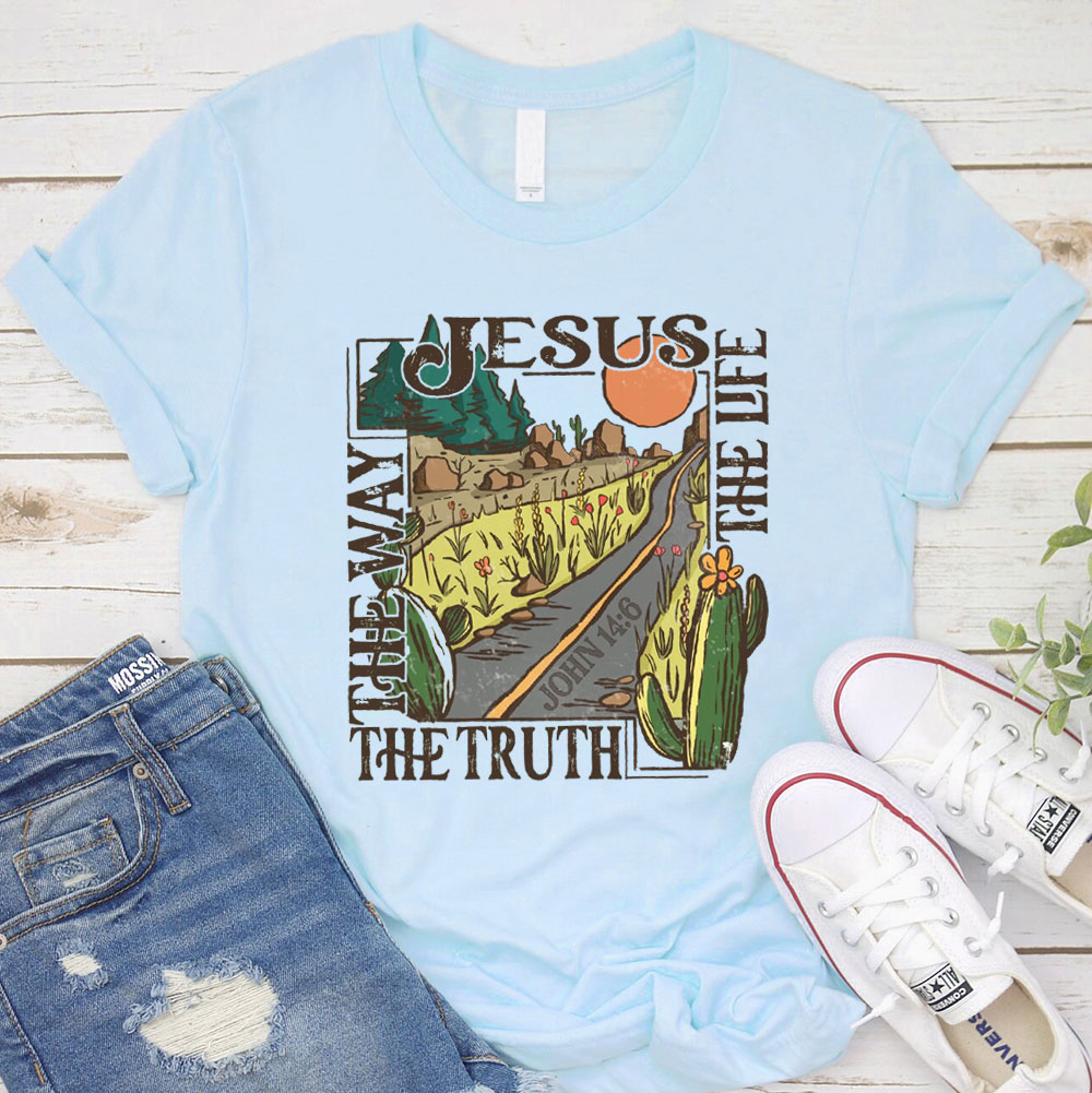 Jesus the Way the Truth the Life Outdoor Shirt
