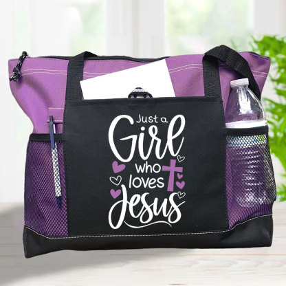 Just a Girl Who Loves Jesus Premium Tote Bag