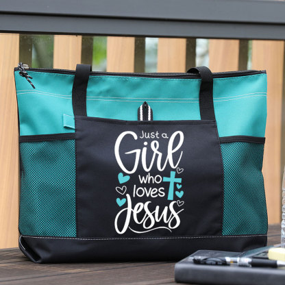 Just a Girl Who Loves Jesus Premium Tote Bag