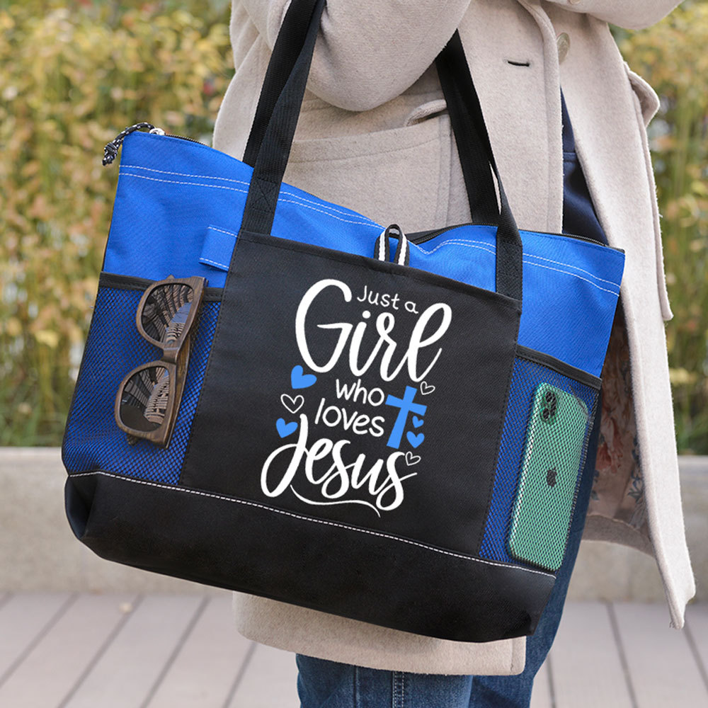 Just a Girl Who Loves Jesus Premium Tote Bag
