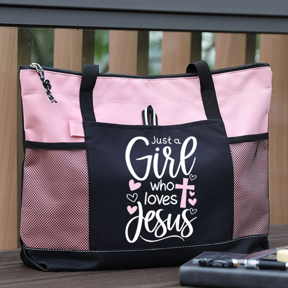 Just a Girl Who Loves Jesus Premium Tote Bag