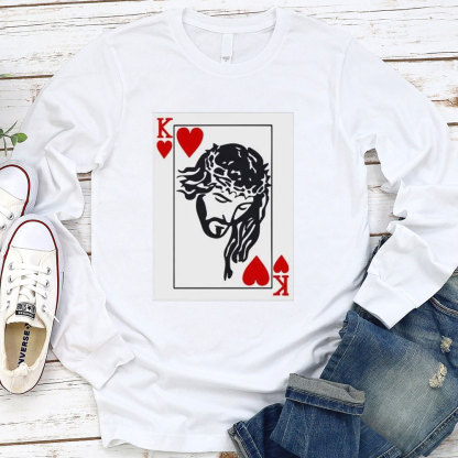King of hearts is Jesus Long Sleeve T-Shirt