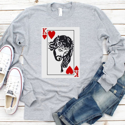 King of hearts is Jesus Long Sleeve T-Shirt