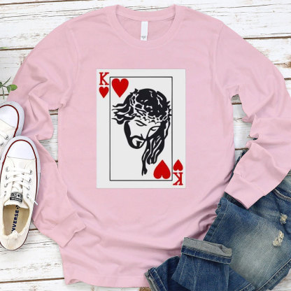 King of hearts is Jesus Long Sleeve T-Shirt