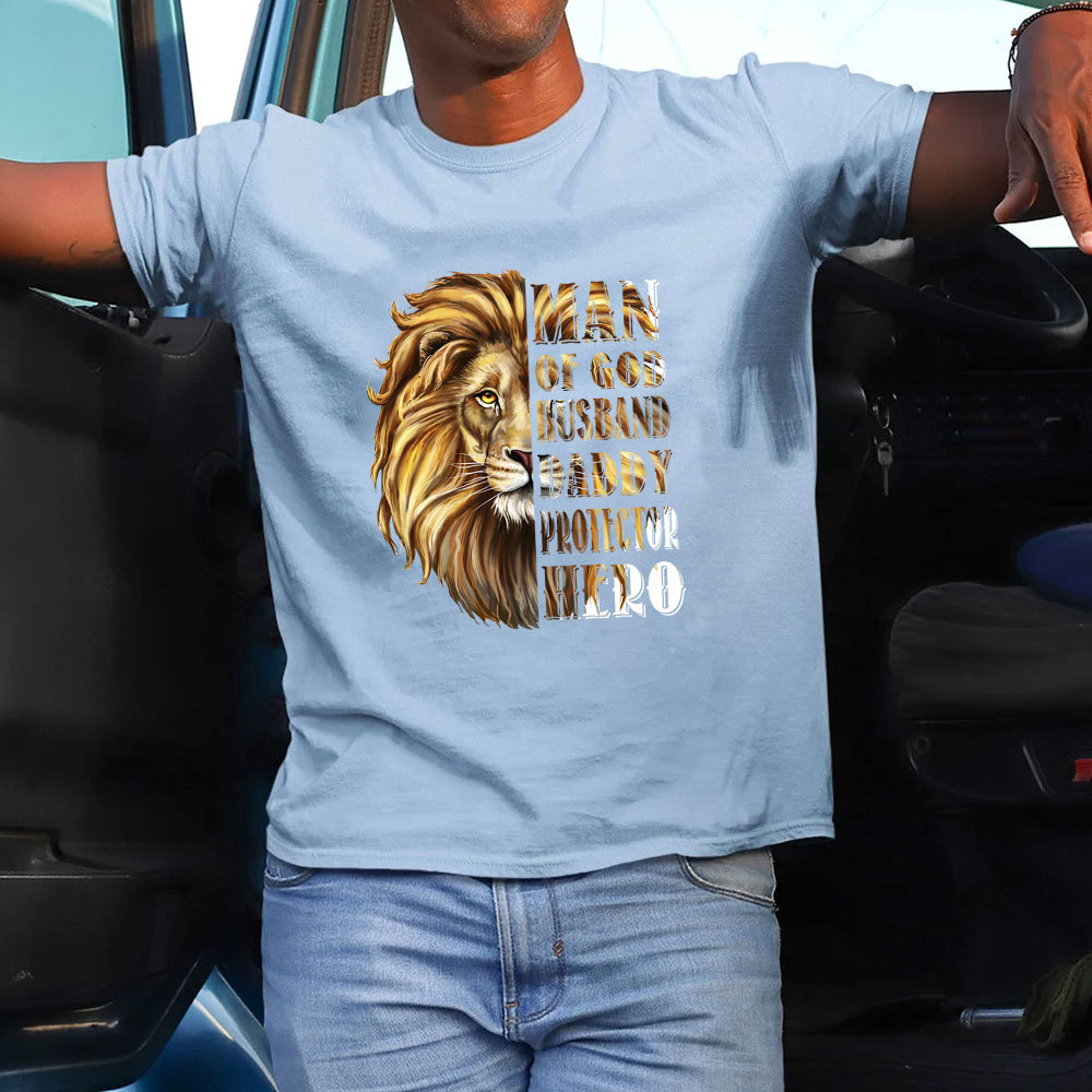 Man of God Husband Daddy Protector Hero T-Shirt