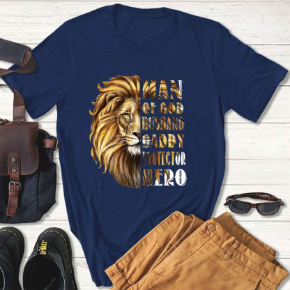 Man of God Husband Daddy Protector Hero T-Shirt