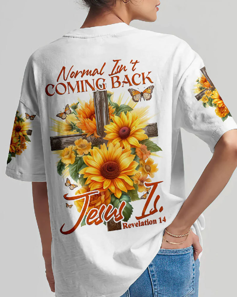 Normal Isn鈥檛 Coming Back Jesus Is All-Over Print Christian T-Shirt