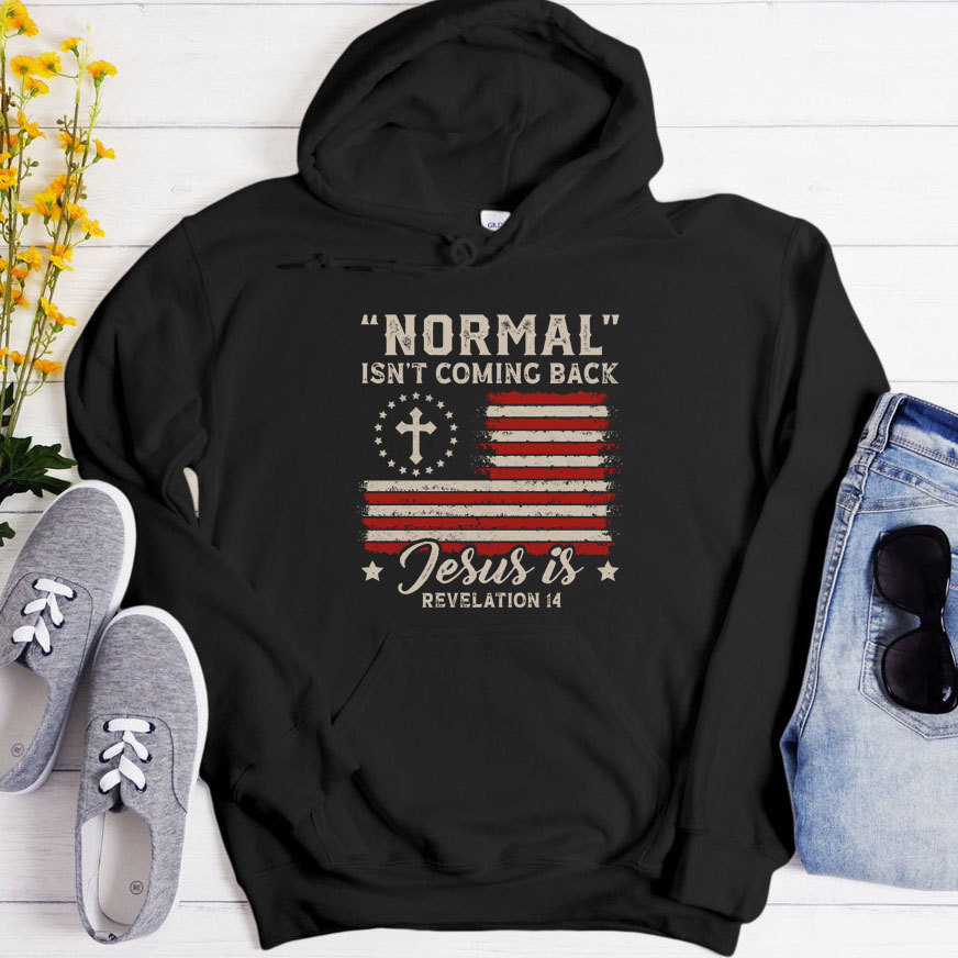 Normal Isn't Coming Back Jesus Is Independence Day Hoodie