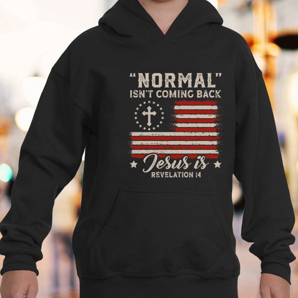 Normal Isn't Coming Back Jesus Is Independence Day Hoodie
