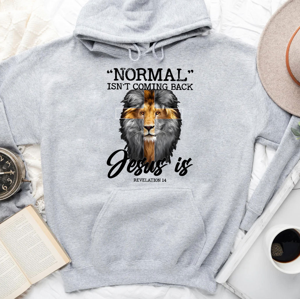 Normal Isn't Coming Back Jesus Is Lion Hoodie