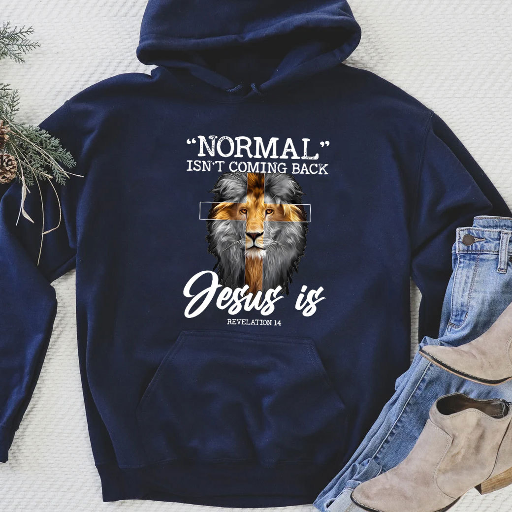 Normal Isn't Coming Back Jesus Is Lion Hoodie