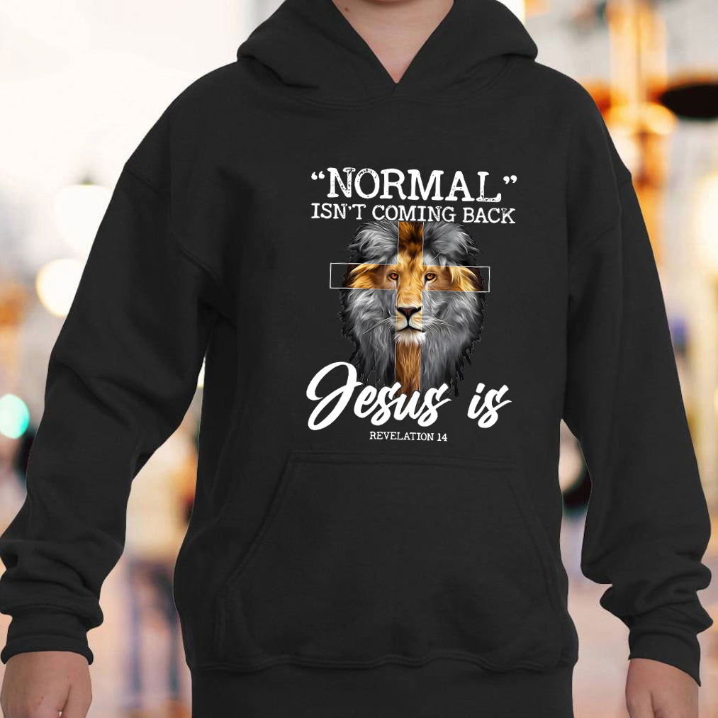 Normal Isn't Coming Back Jesus Is Lion Hoodie