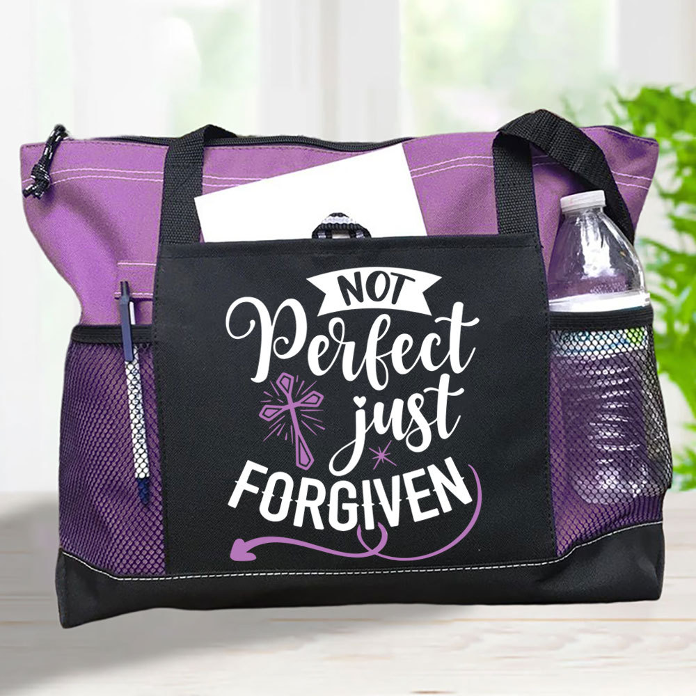 Not Perfect Just Forgiven Premium Tote Bag