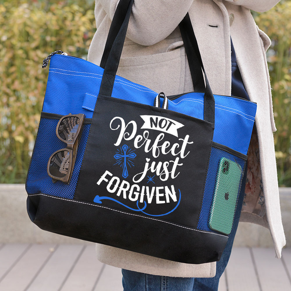 Not Perfect Just Forgiven Premium Tote Bag