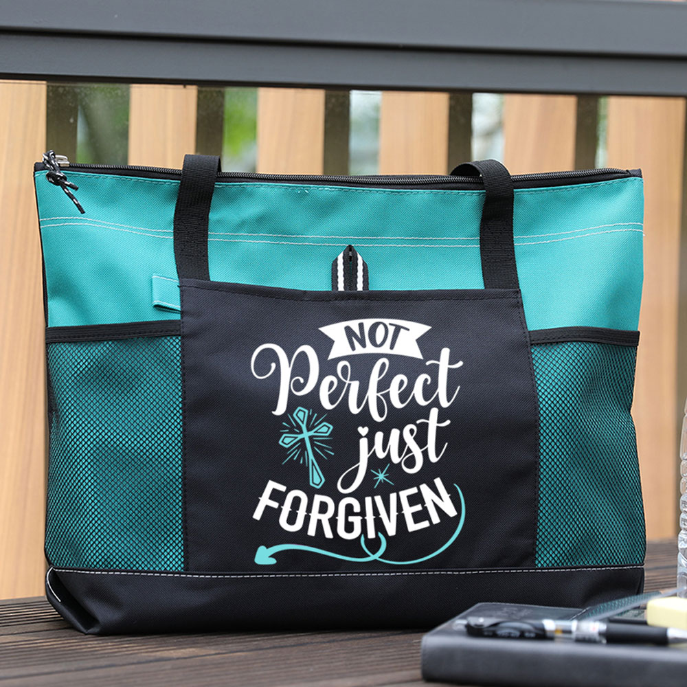 Not Perfect Just Forgiven Premium Tote Bag