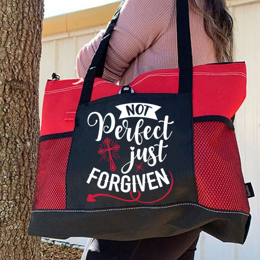 Not Perfect Just Forgiven Premium Tote Bag