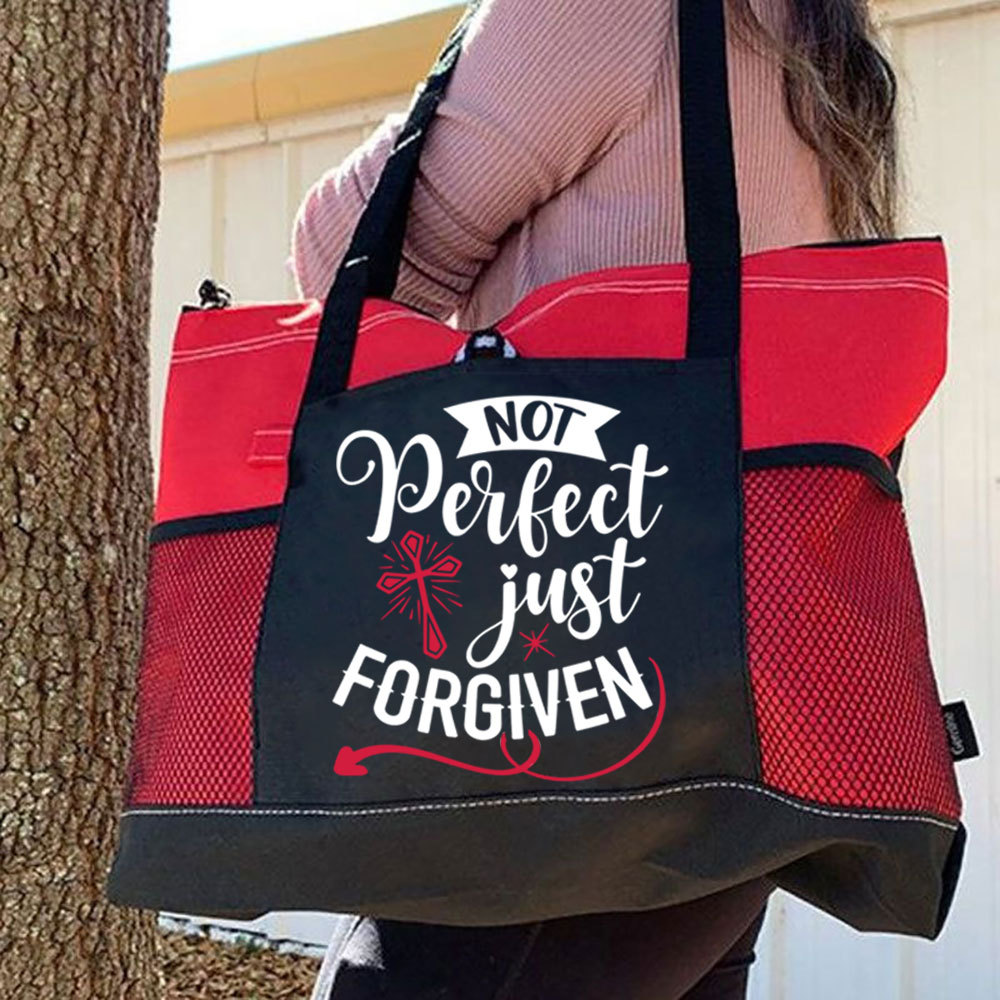 Not Perfect Just Forgiven Premium Tote Bag