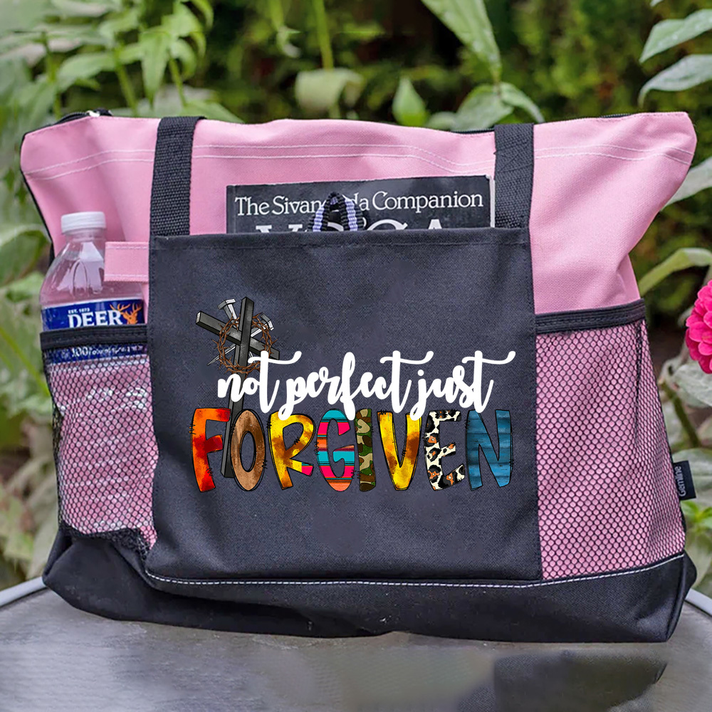 Not Perfect Just Forgiven Tote Bag