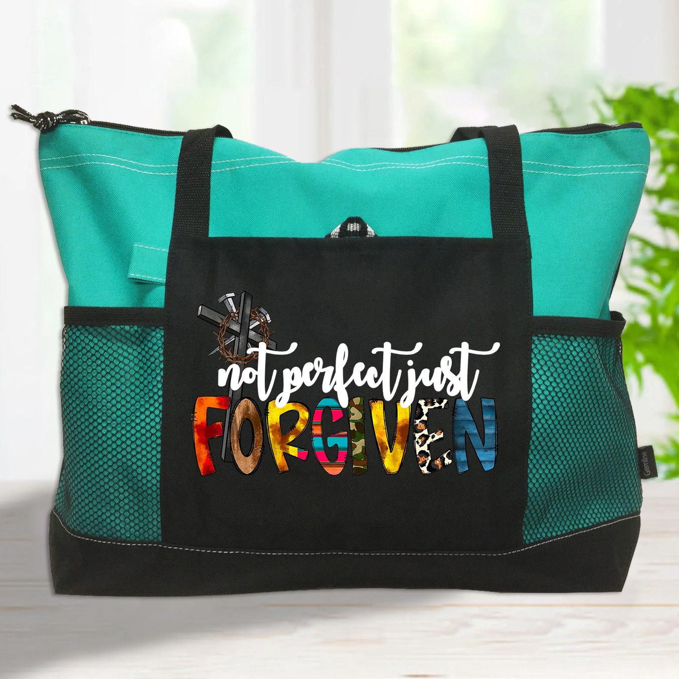 Not Perfect Just Forgiven Tote Bag