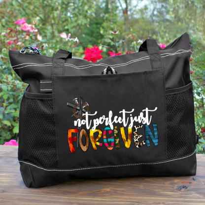 Not Perfect Just Forgiven Tote Bag