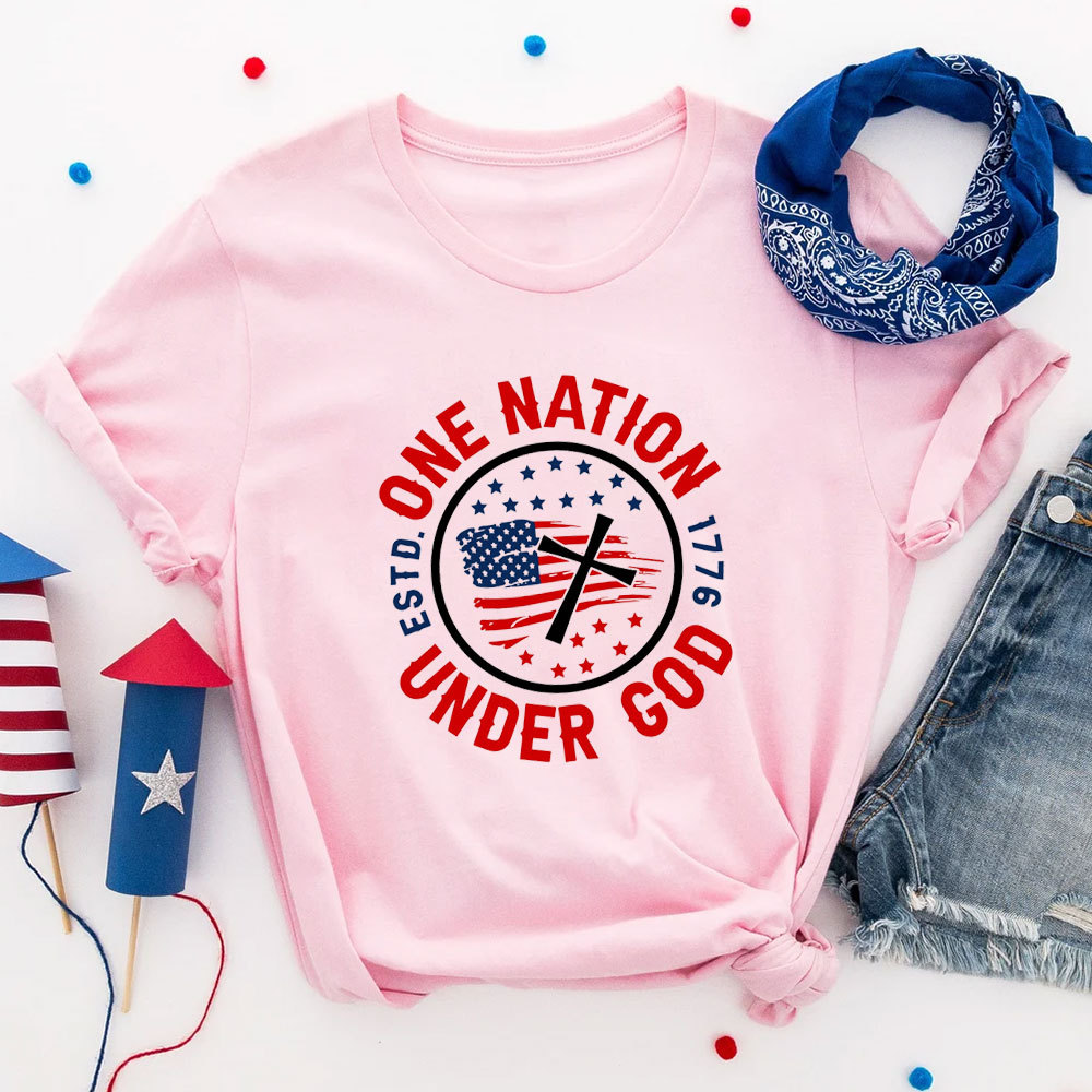One Nation Under God ESTD 1776 Shirt Sale-GuidingCross