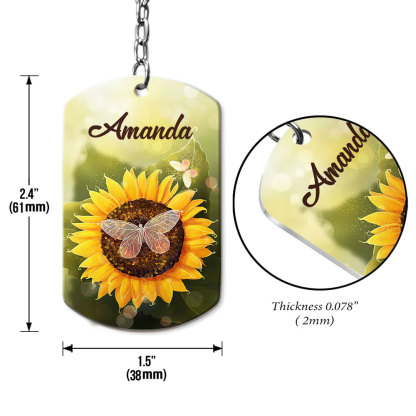 Personalized He Is Risen Aluminium Keychain