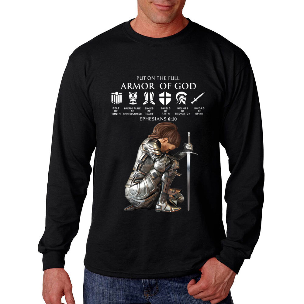 Personalized Name Put On The Full Armor Of God Long Sleeve T-Shirt