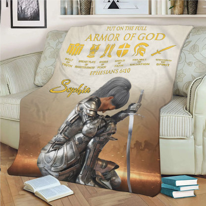 Personalized Put On The Full Armor Of God Blanket
