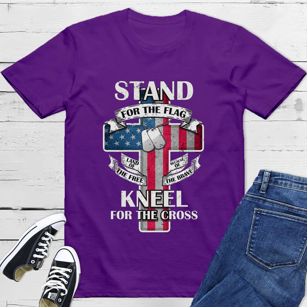 Stand For The Flag Kneel For The Cross Faith T-Shirt