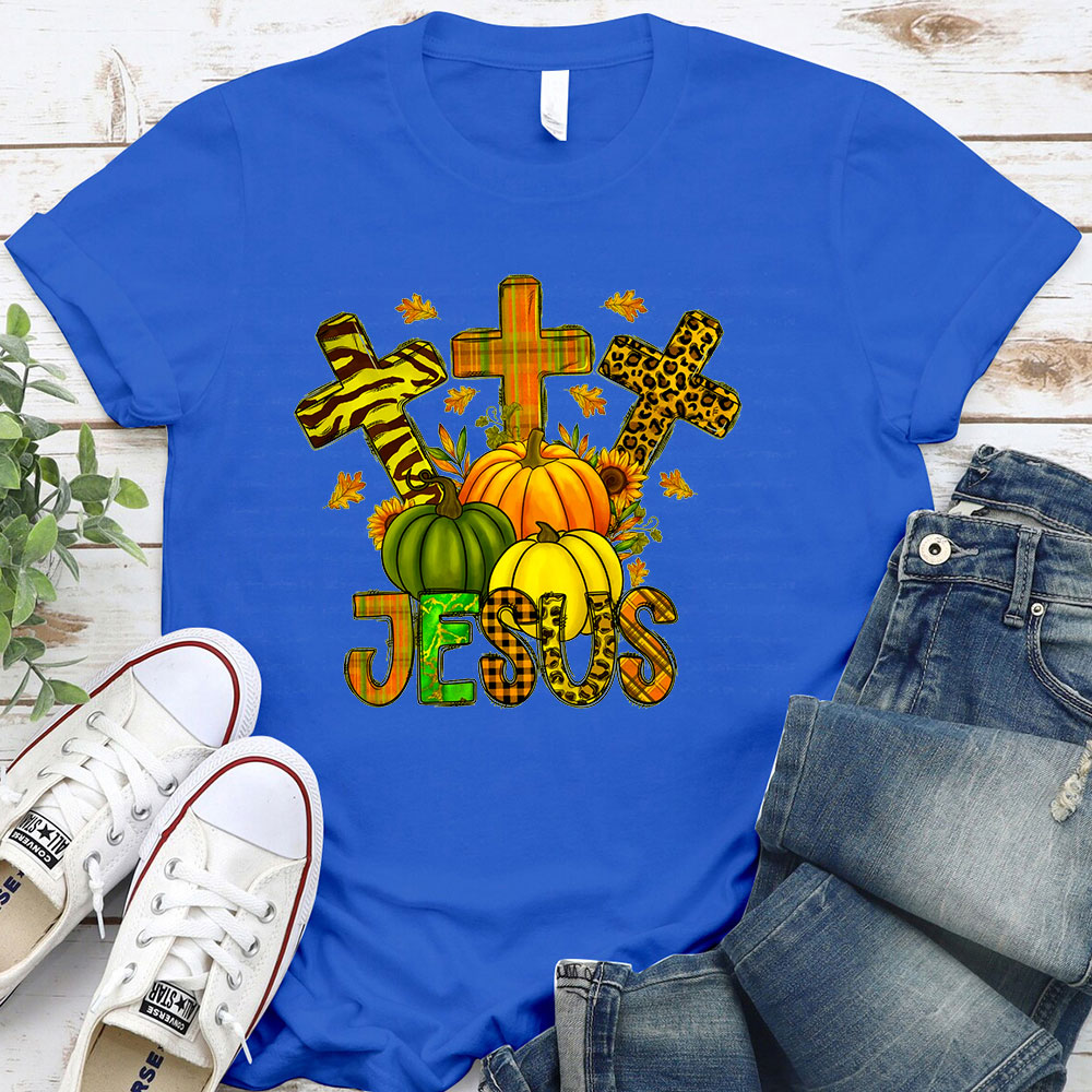 Sunflower And Leopard Cross Jesus T-Shirt