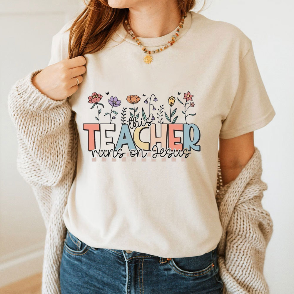 This Teacher Runs On Jesus T-Shirt