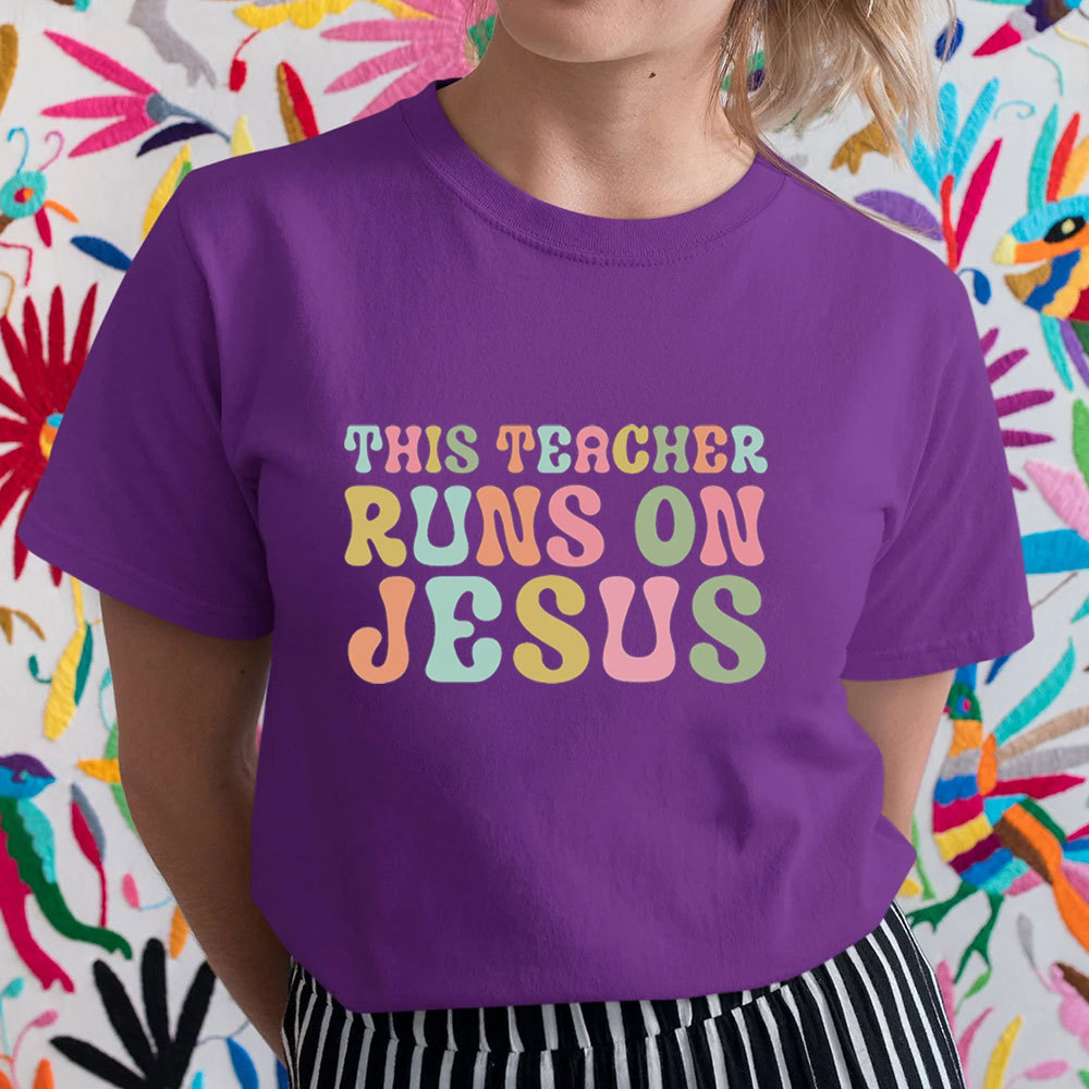 This Teacher Runs On Teachers Faith T-Shirt