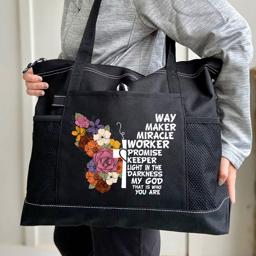 Way Maker Miracle Worker Promise Keeper Butterfly Tote Bag