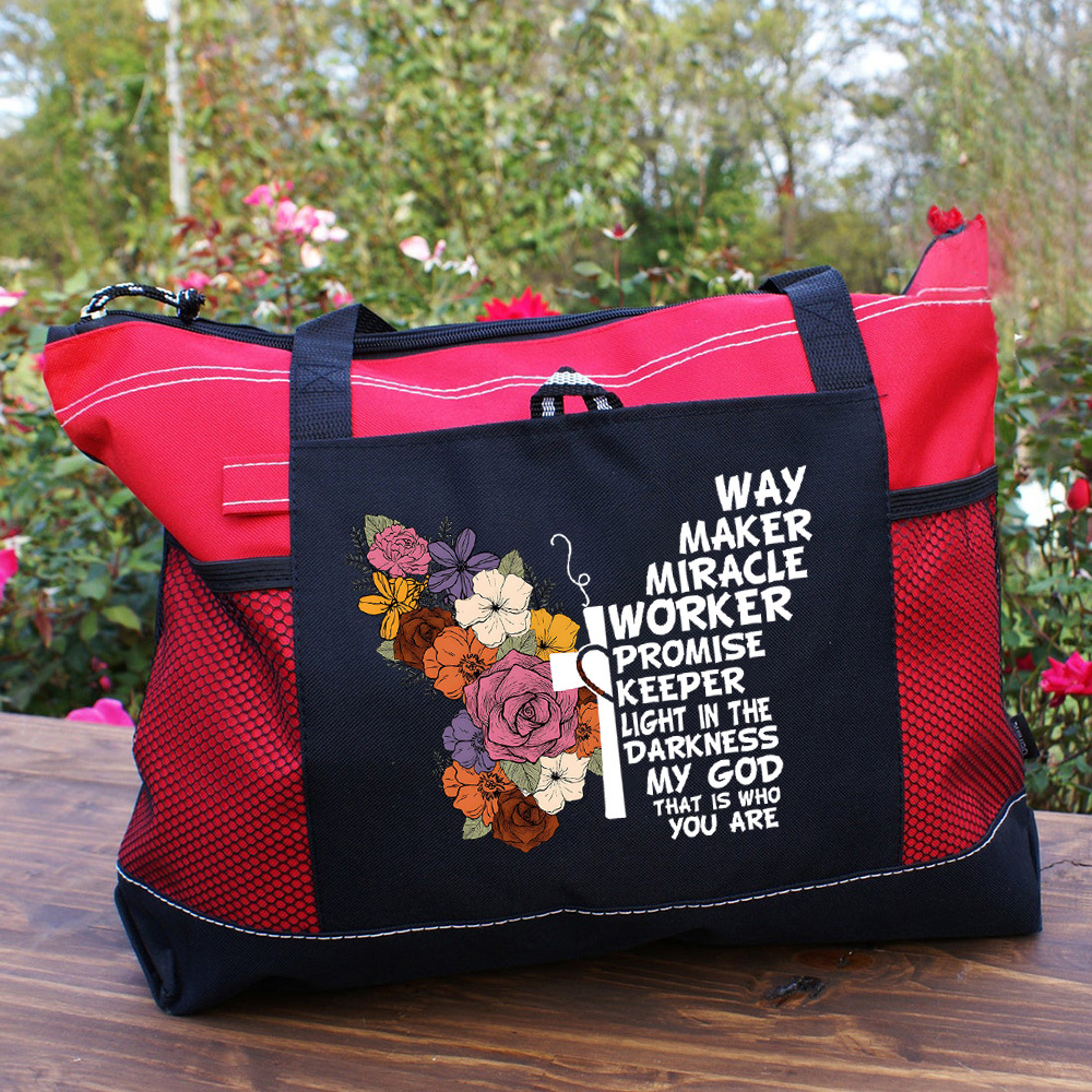 Way Maker Miracle Worker Promise Keeper Butterfly Tote Bag