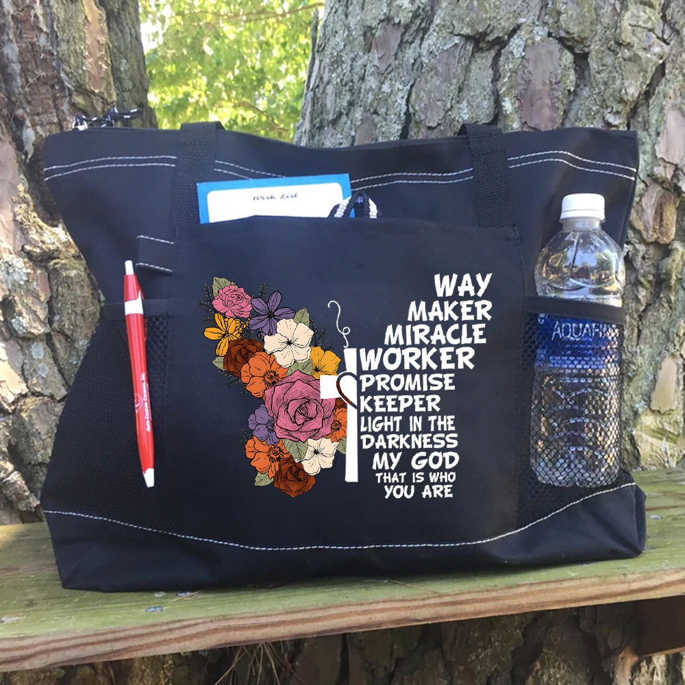 Way Maker Miracle Worker Promise Keeper Butterfly Tote Bag