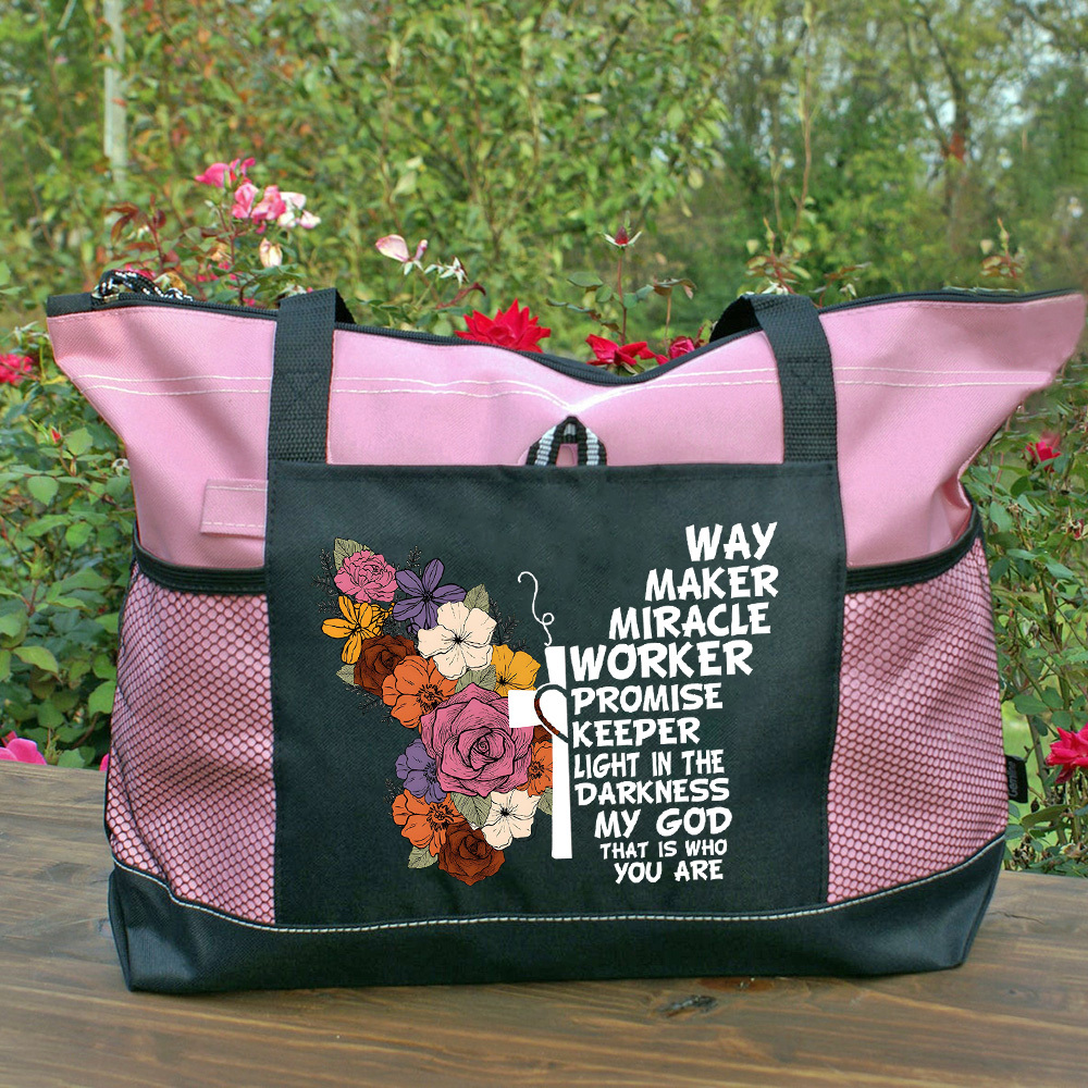 Way Maker Miracle Worker Promise Keeper Butterfly Tote Bag