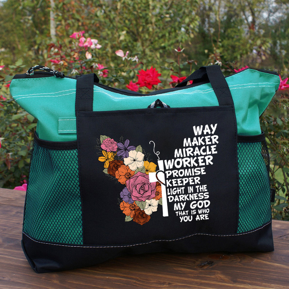 Way Maker Miracle Worker Promise Keeper Butterfly Tote Bag