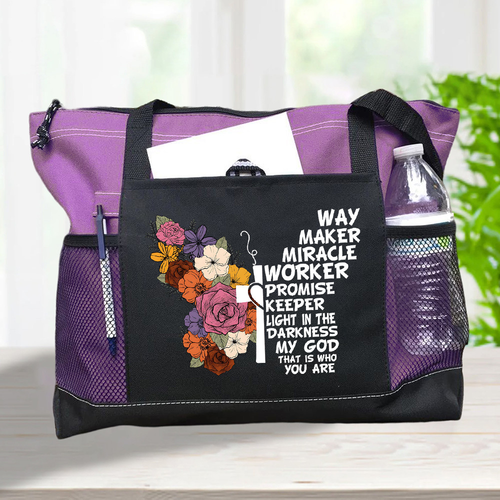 Way Maker Miracle Worker Promise Keeper Butterfly Tote Bag